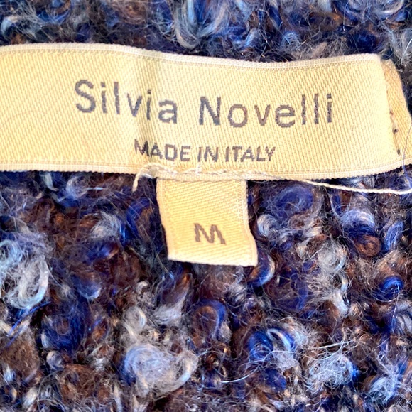 Silvia Novelli Boucle Wool Blend Open Front Cardigan - Picture 4 of 5